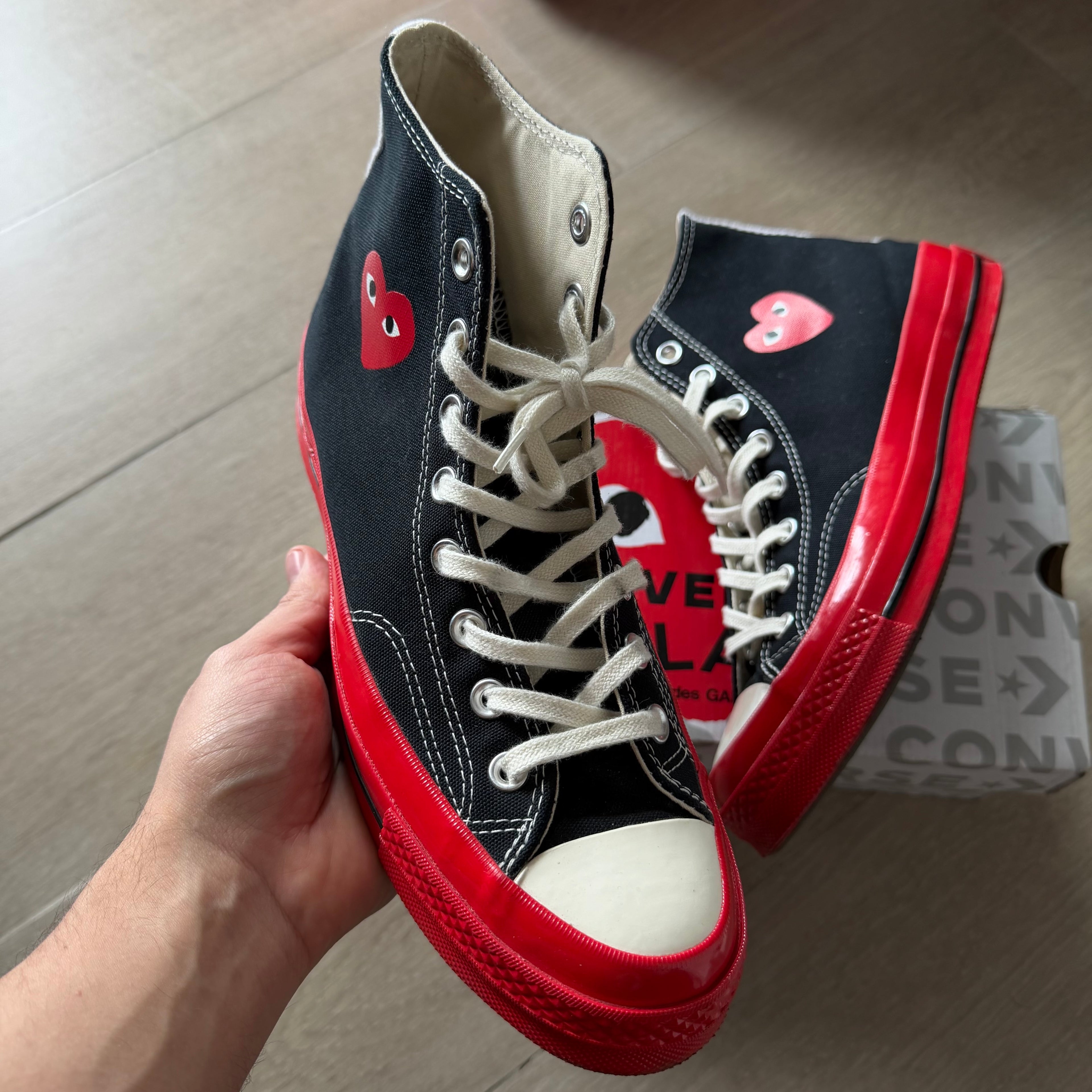 Converse x CDG Play Chuck Taylor 70 Hi Sneakers