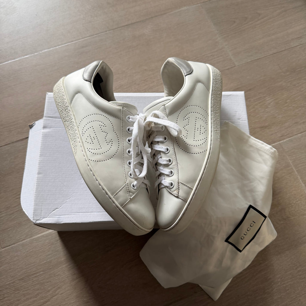 Gucci Ace Perforated Interlocking G White (7.5US)
