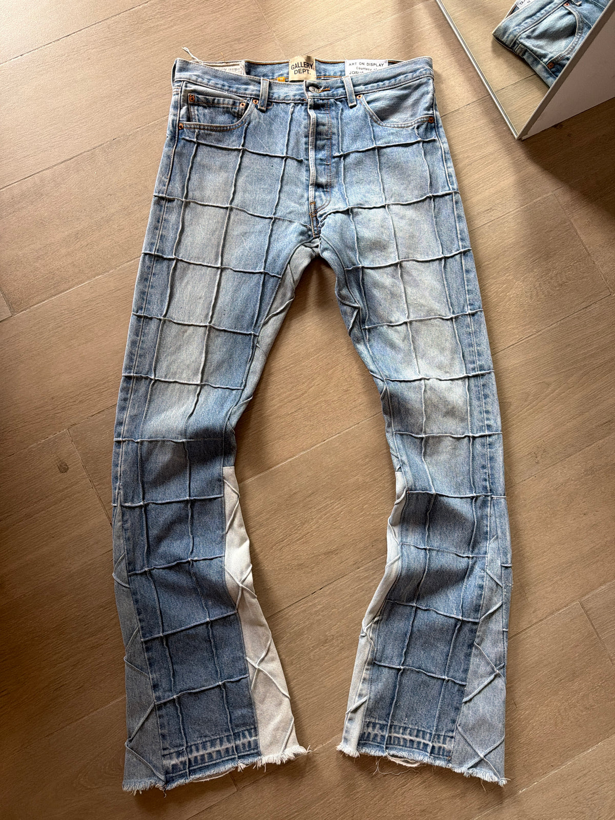 Gallery Dept. Lenny Flare Patchwork Denim “Light Blue (32w)