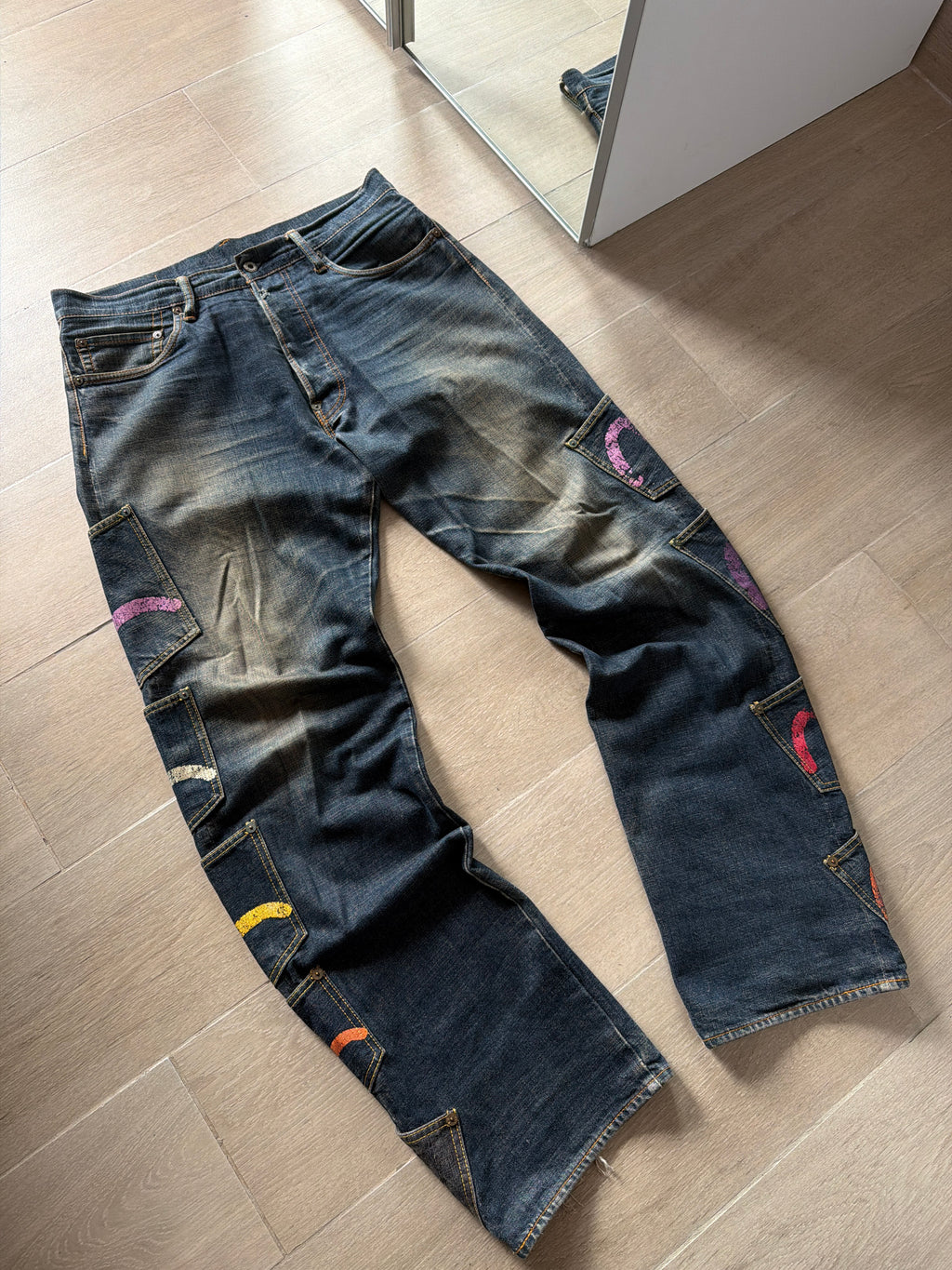 Evisu Paris Exclusive Multipacket Indigo Jeans