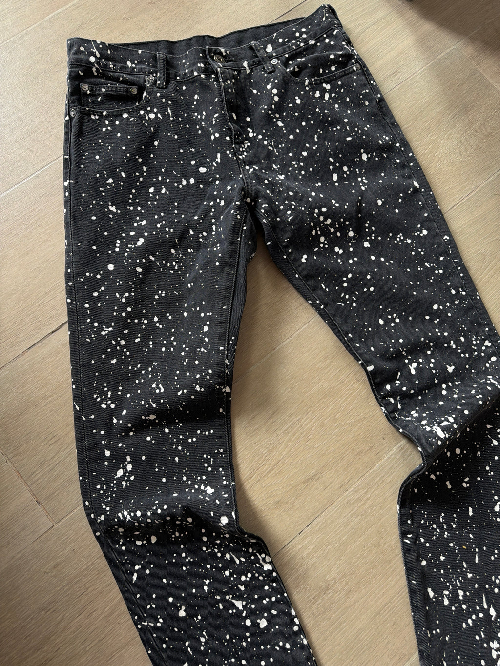 Off-White Black Diag Outline Paint Splatter Jeans “Black”