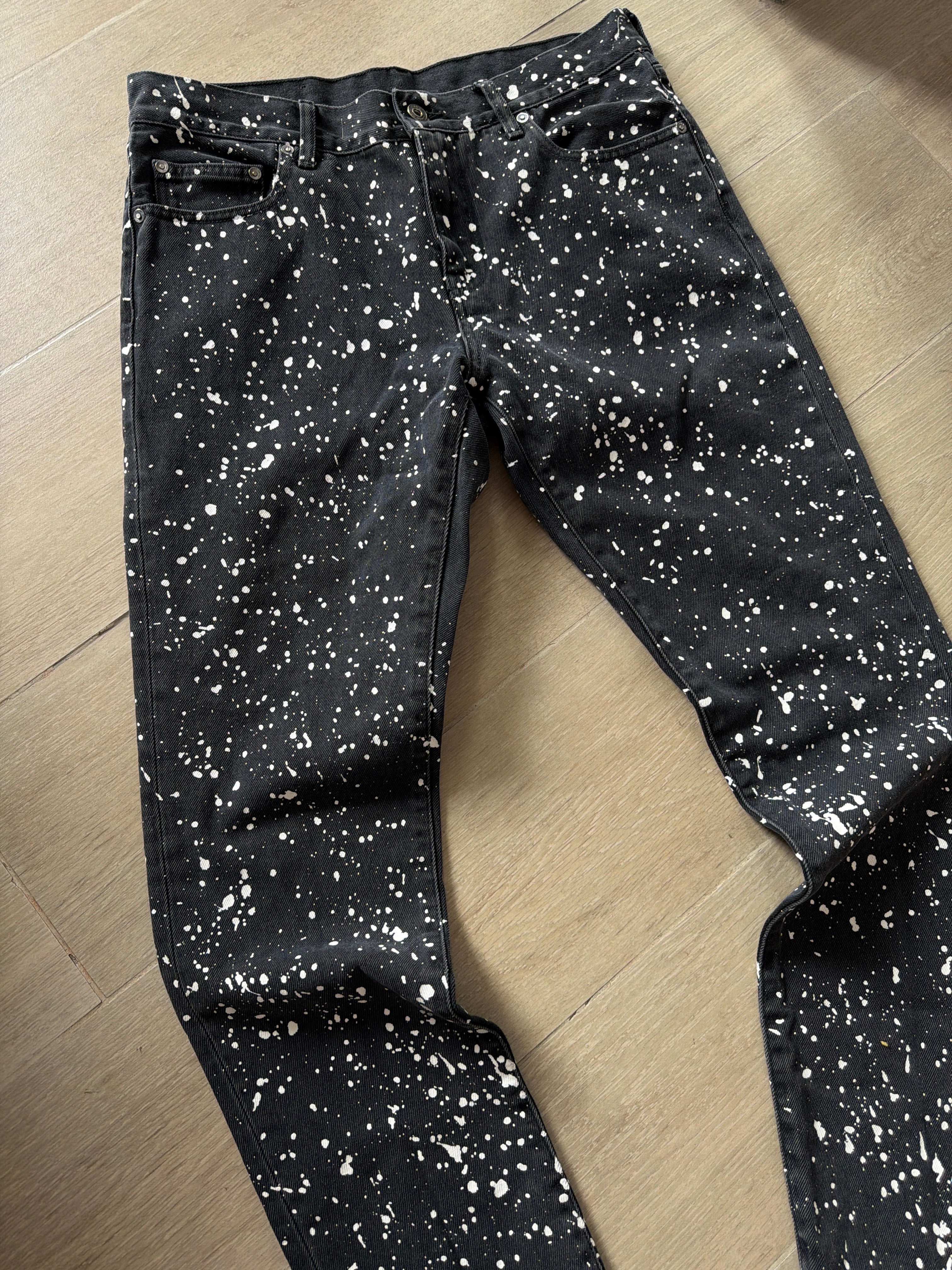 Off-White Black Diag Outline Paint Splatter Jeans “Black”