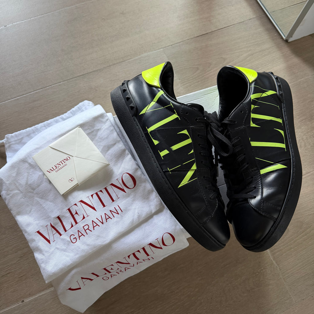 Valentino Garavani Open VLTN Print Sneakers Black/Green (42EU)