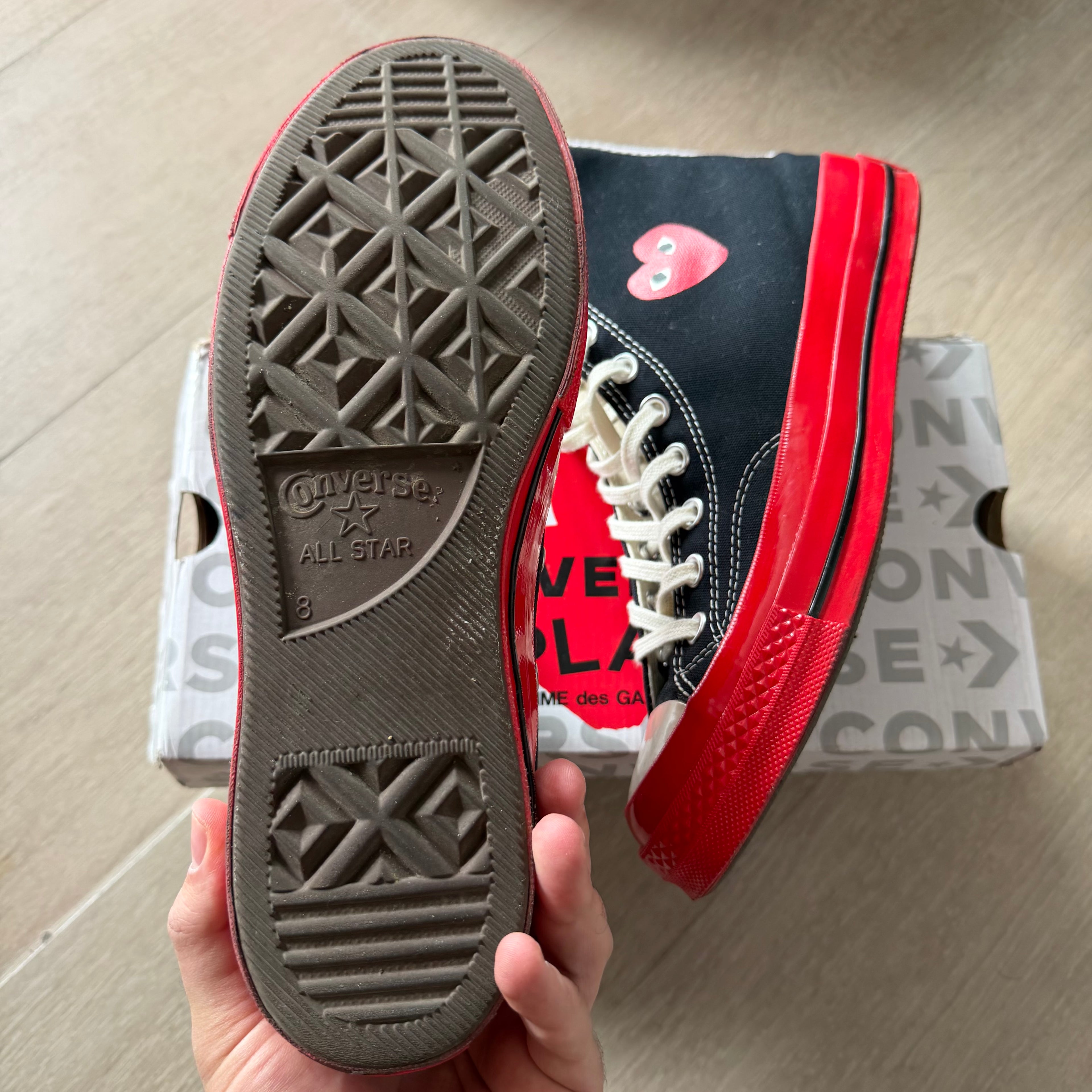 Converse x CDG Play Chuck Taylor 70 Hi Sneakers