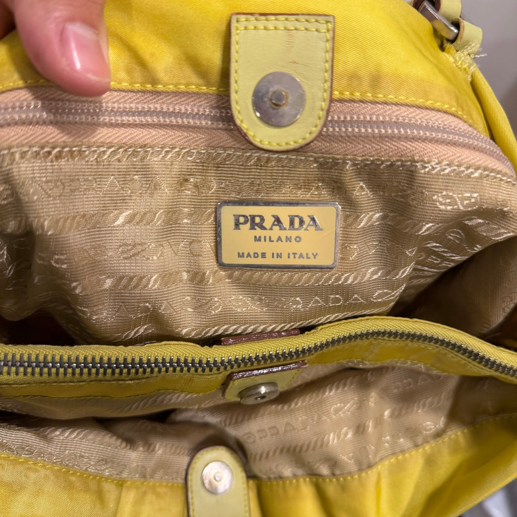 2000s Prada Giallo Yellow Nylon Bag