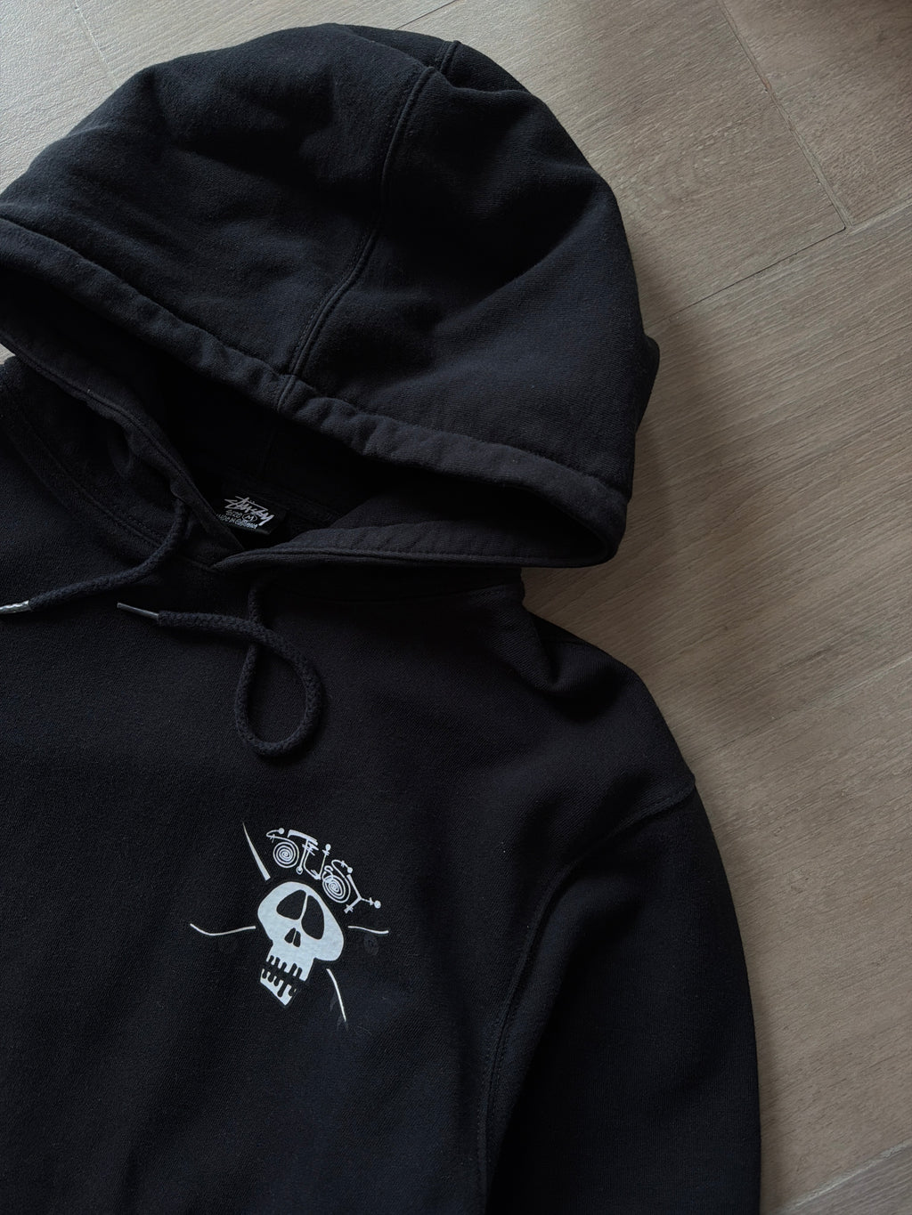 Stüssy Surf Skate Skull Hoodie Black