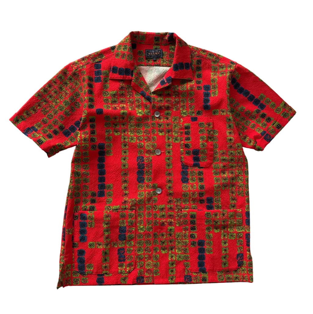 Beams Plus Japón Beach Monogram Shirt