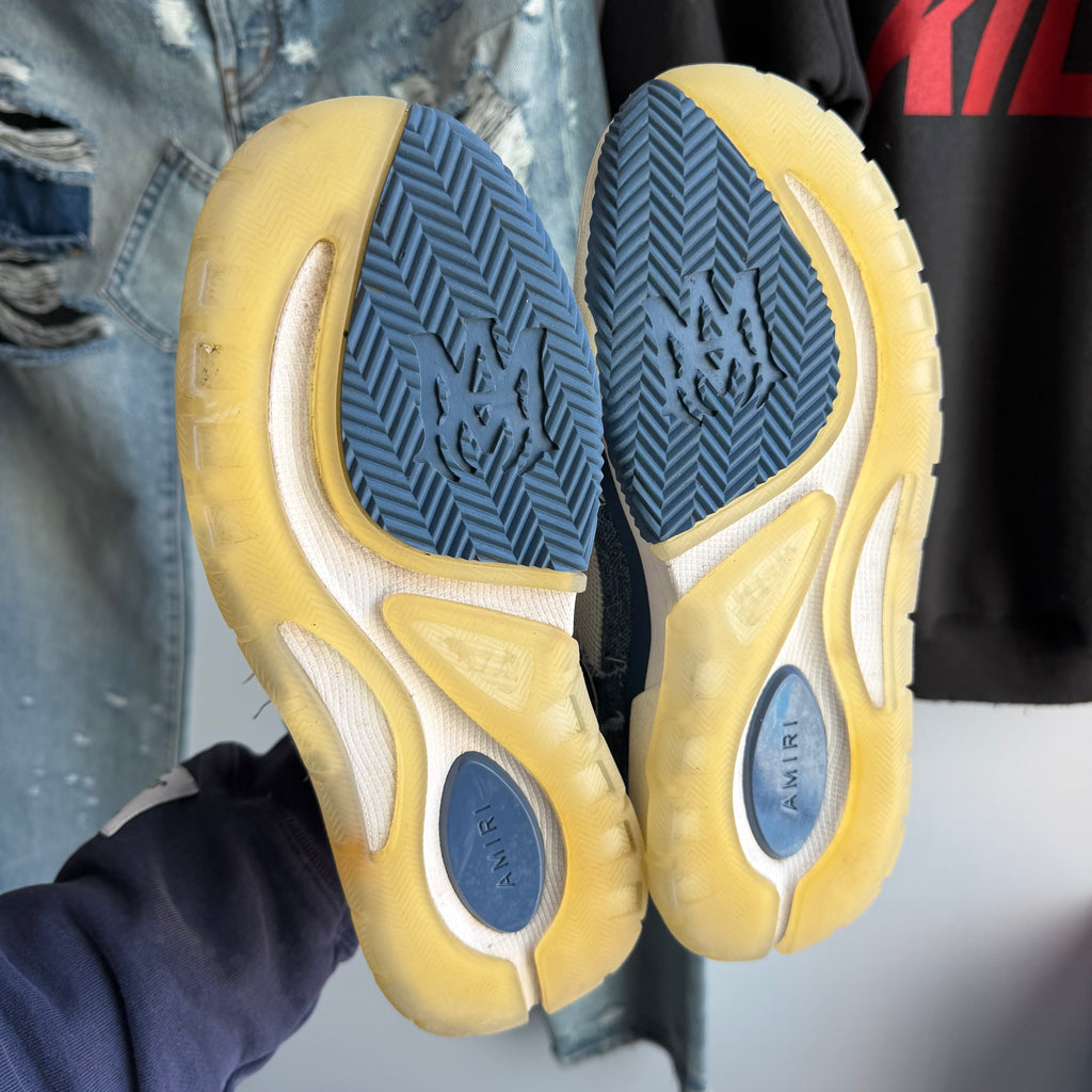 Amiri MA-1 Vintage Denim Washed Indigo Sneakers (41EU)