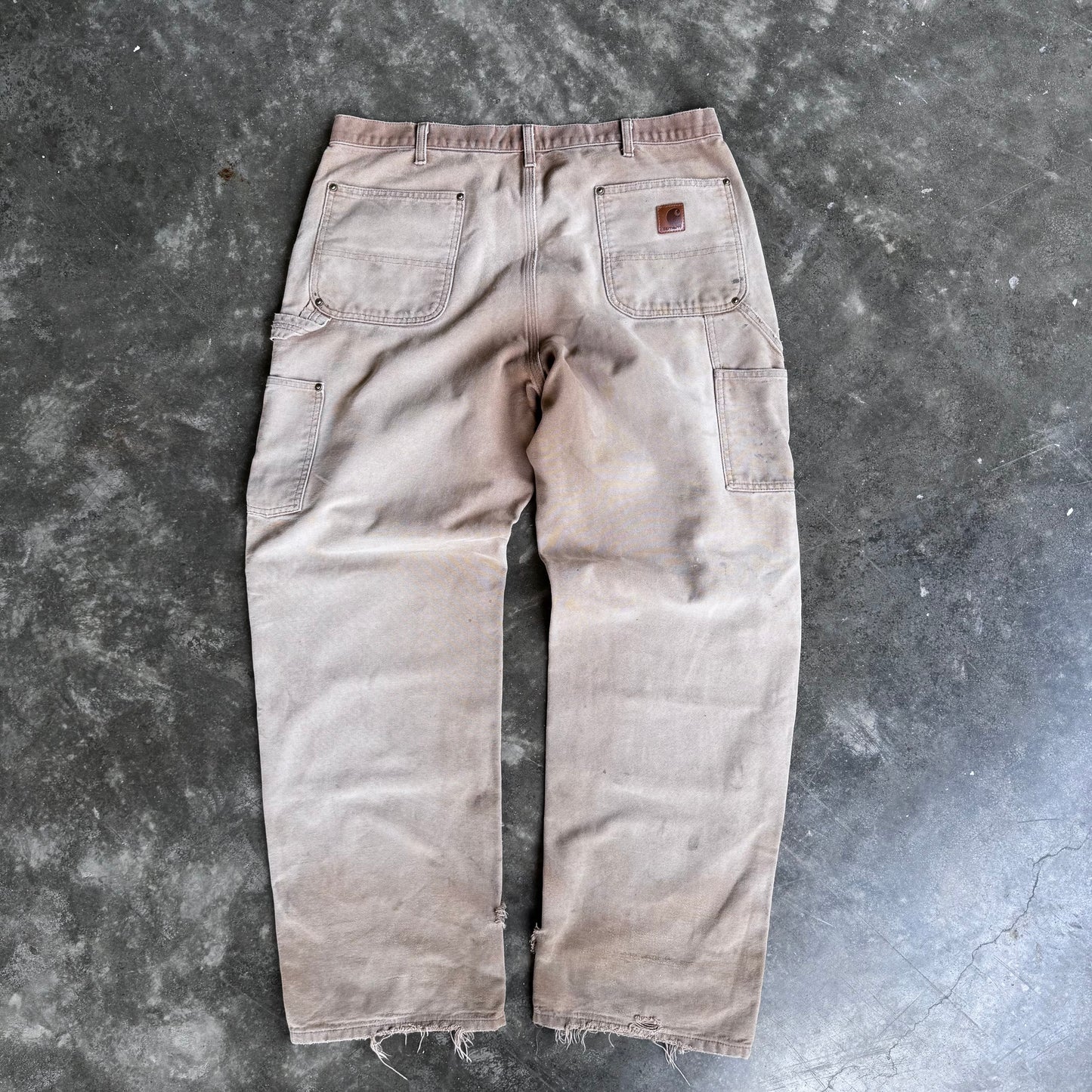 2000s Carhartt Double Knee “Tan” Trashed Pants