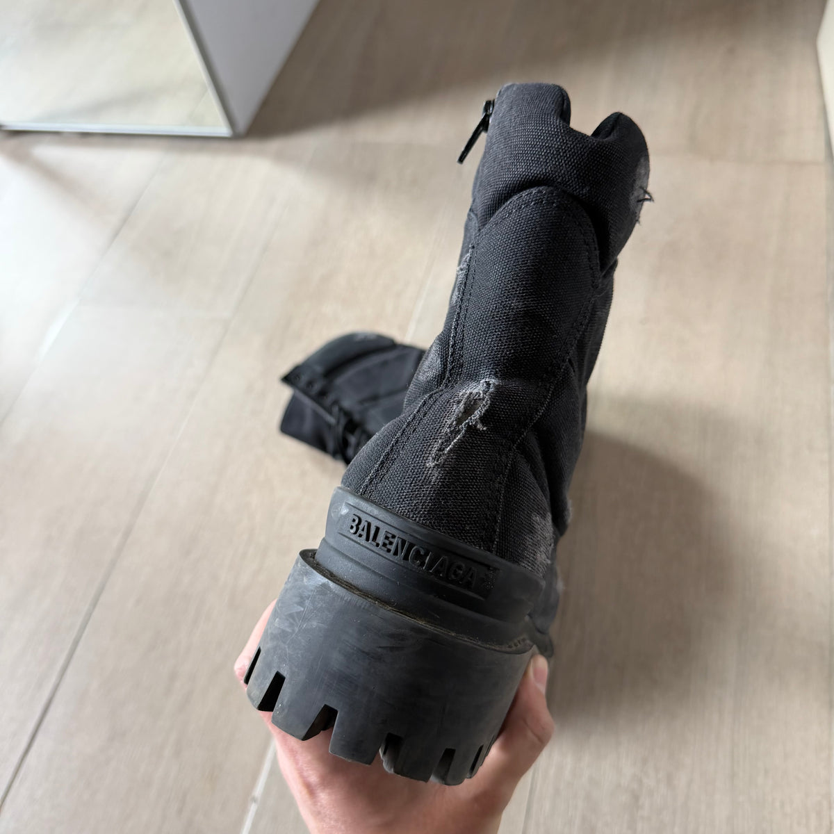 Balenciaga Strike Boots Black Canvas (43EU)