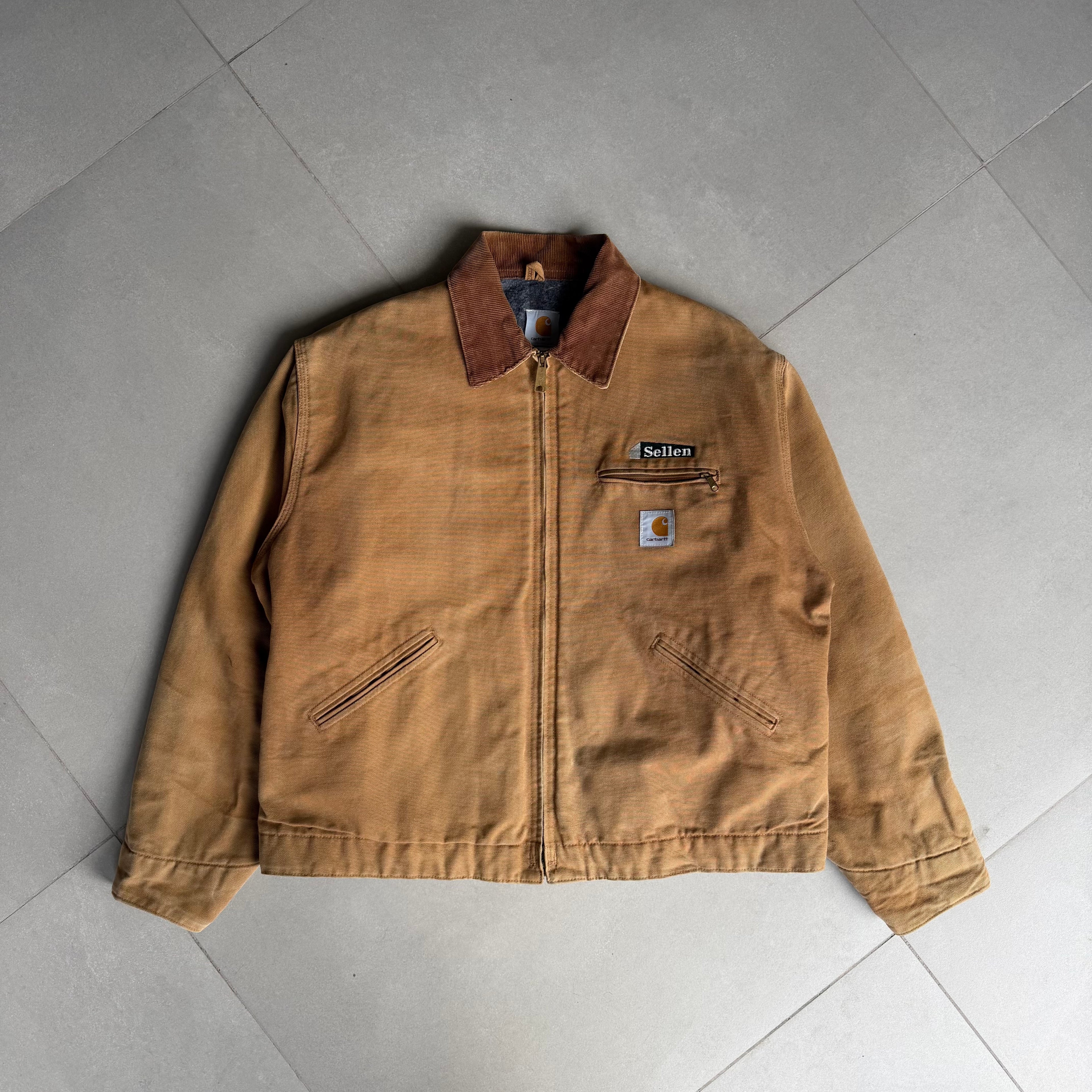 1990s Vintage Carhartt Detroit Jacket Tan “Sellen”