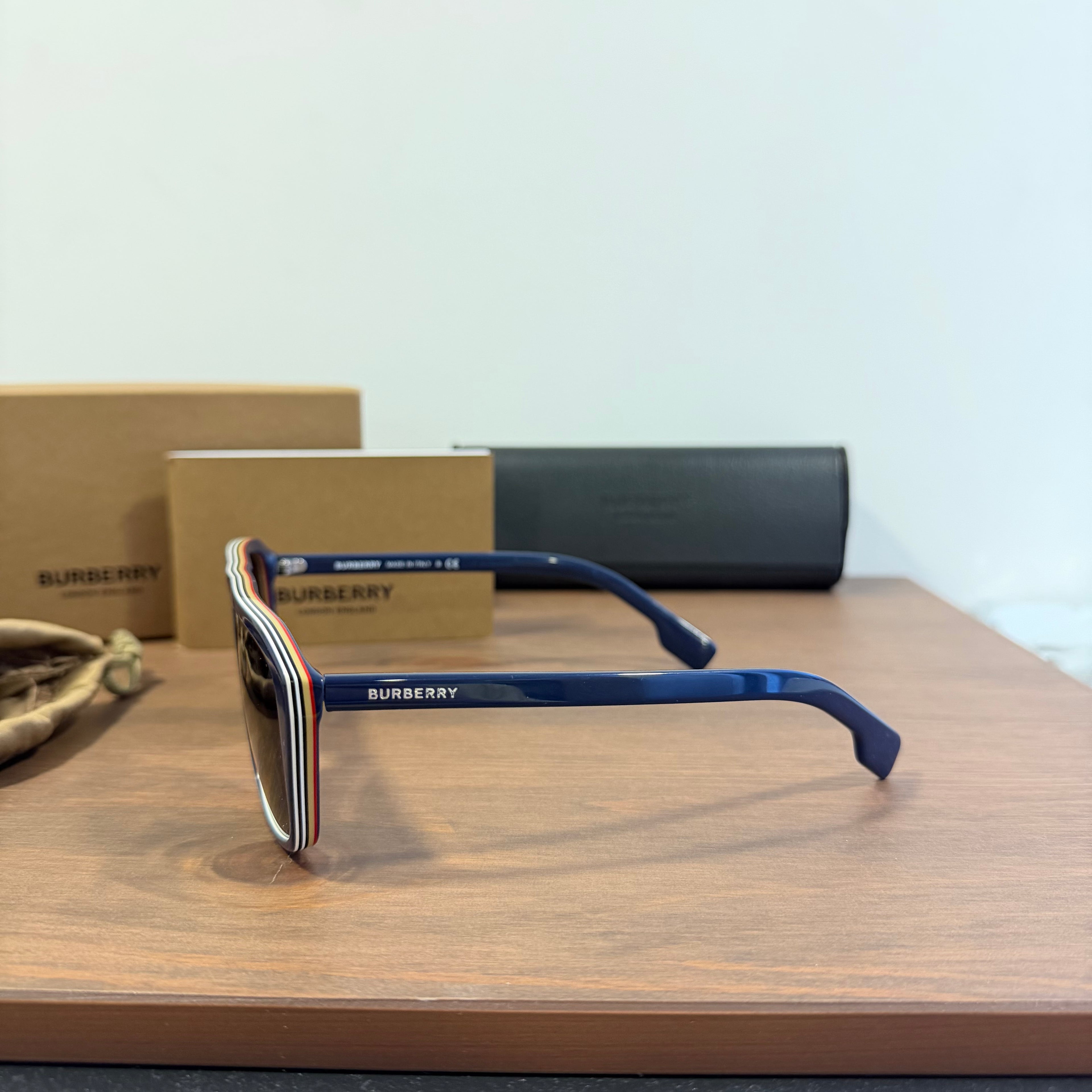 Burberry Sunglasses Check Multilayer Black Grey