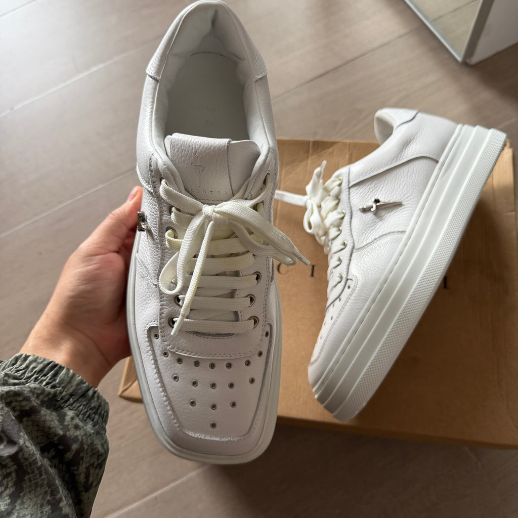 Cesare Paciotti Square Sneakers Triple White