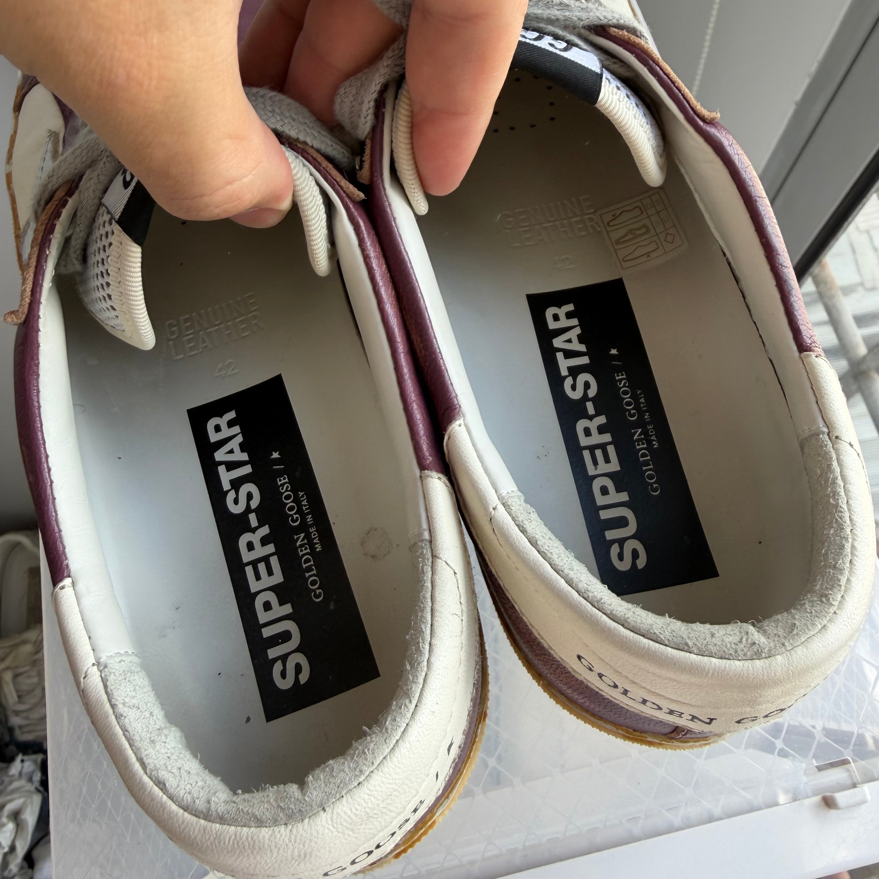 Golden Goose Super-Star Burgundy/Platinum