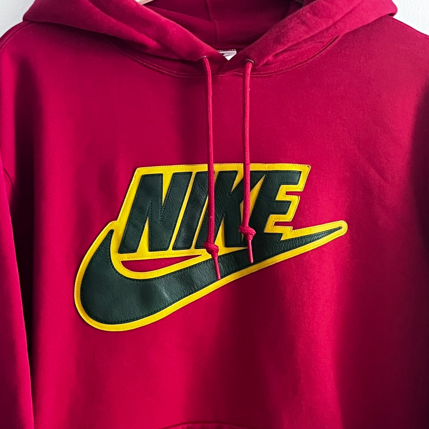 Supreme x Nike Appliqué Red Hoodie