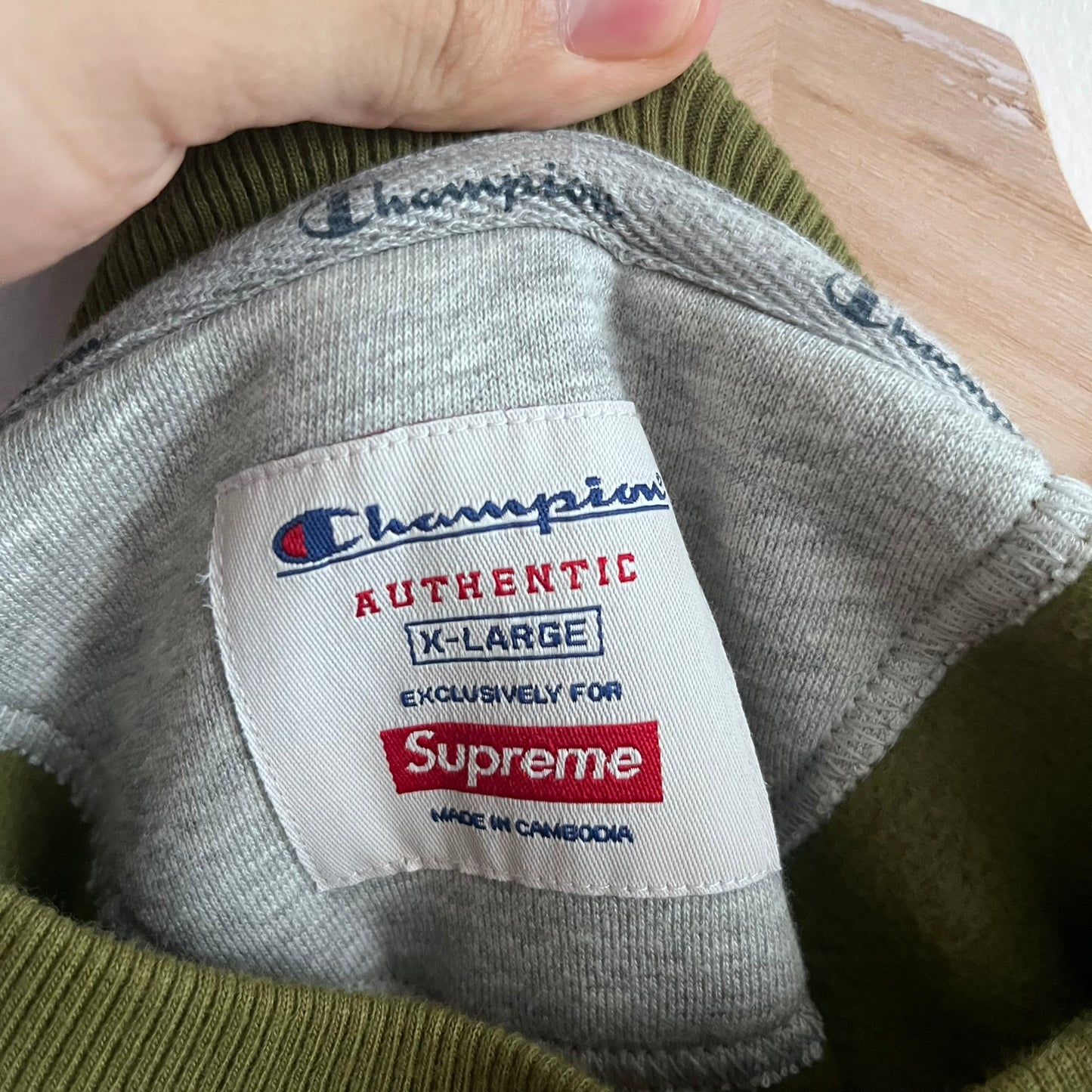 Supreme x Champion 3D Metallic Crewneck