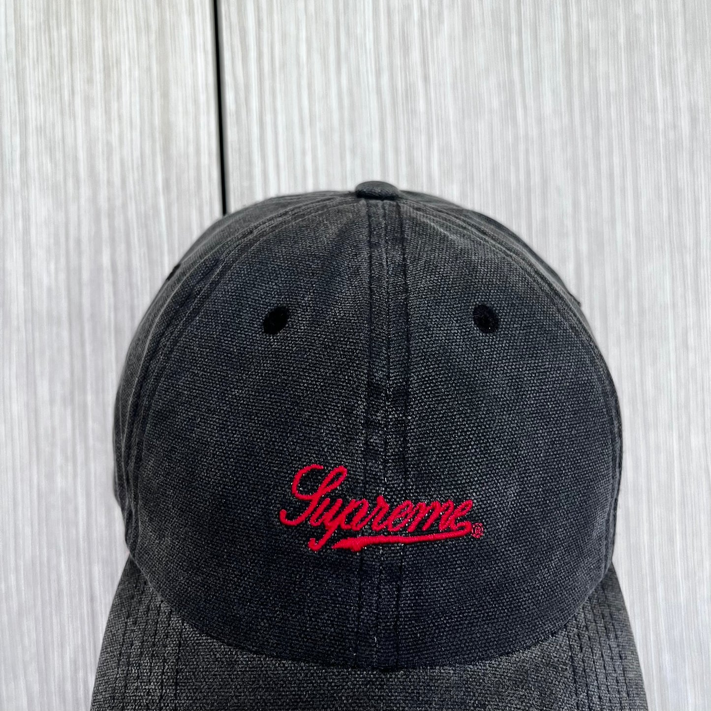 Supreme Pigment Print Script Logo 6-Panel Black